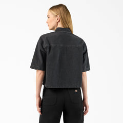 Women's Cropped Denim Work Shirt | Dickies
