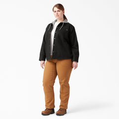 Women's Plus Duck Hooded Shirt Jacket | Dickies