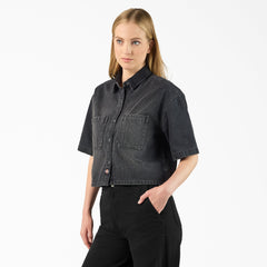 Women's Cropped Denim Work Shirt | Dickies