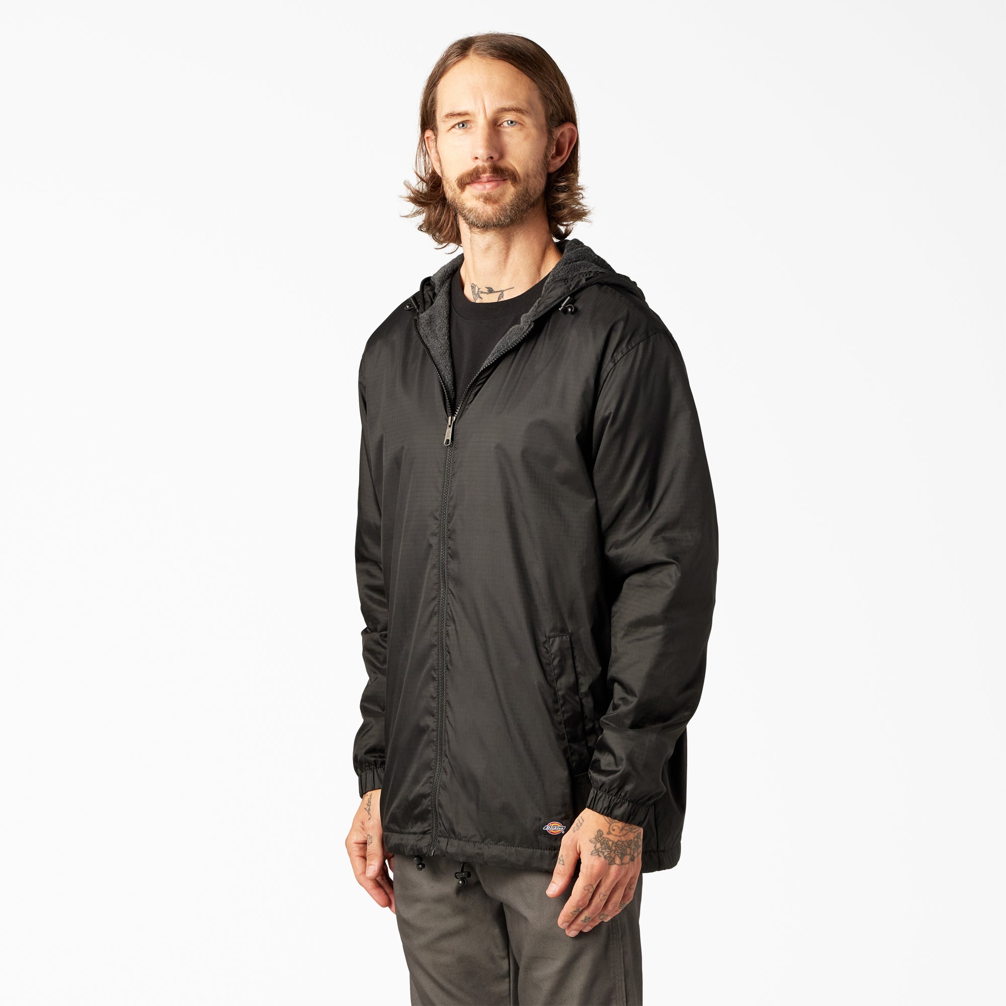 Fleece Lined Nylon Hooded Jacket | Dickies