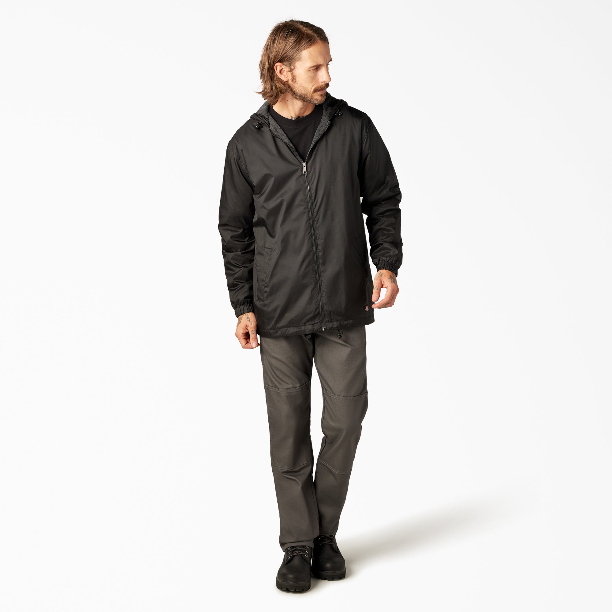 Fleece Lined Nylon Hooded Jacket | Dickies