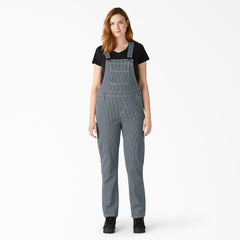 Women's Hickory Stripe Boyfriend Fit Bib Overalls | Dickies