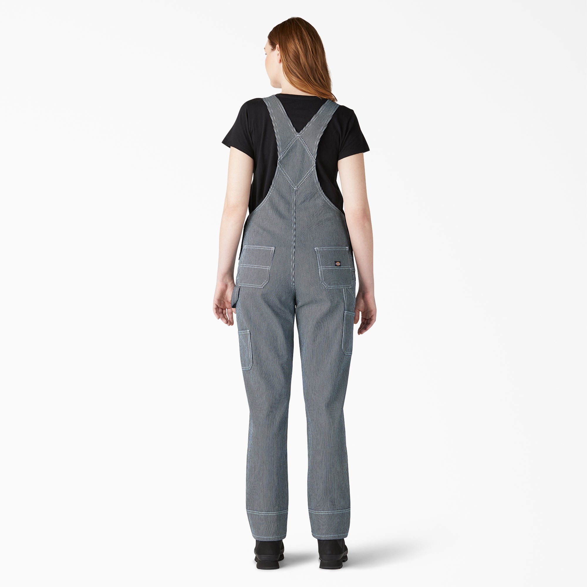 Women's Hickory Stripe Boyfriend Fit Bib Overalls | Dickies