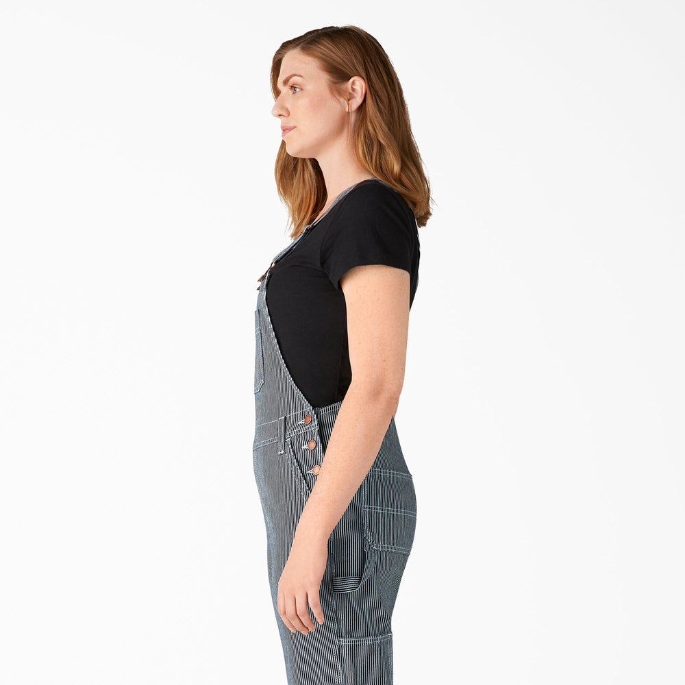 Women's Hickory Stripe Boyfriend Fit Bib Overalls | Dickies