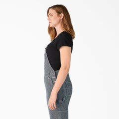 Women's Hickory Stripe Boyfriend Fit Bib Overalls | Dickies