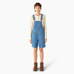 Women's Relaxed Fit Bib Shortalls, 7" | Dickies