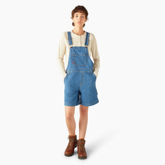 Women's Relaxed Fit Bib Shortalls, 7" | Dickies