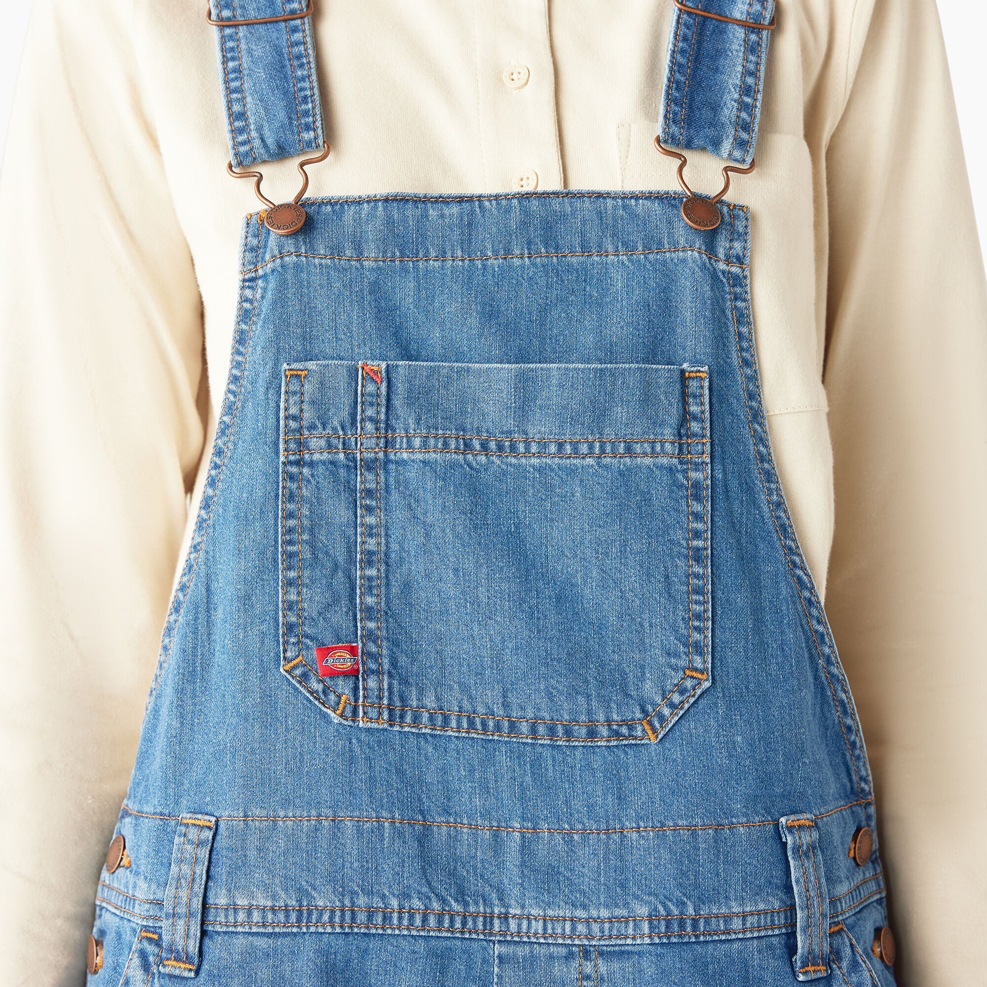 Women's Relaxed Fit Bib Shortalls, 7" | Dickies
