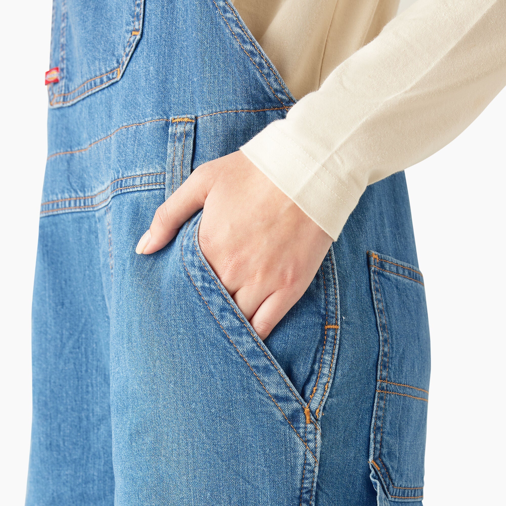 Women's Relaxed Fit Bib Shortalls, 7" | Dickies