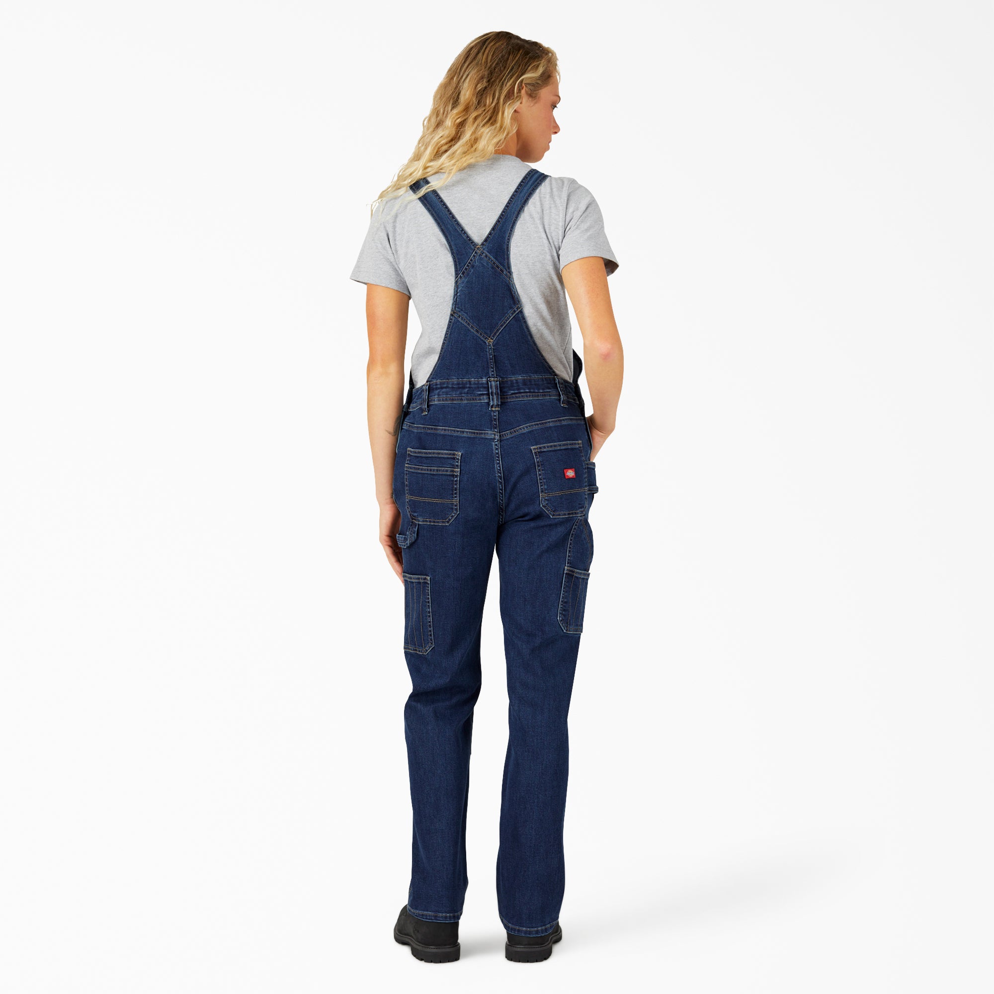 Women's Straight Fit Denim Double Front Bib Overalls | Dickies