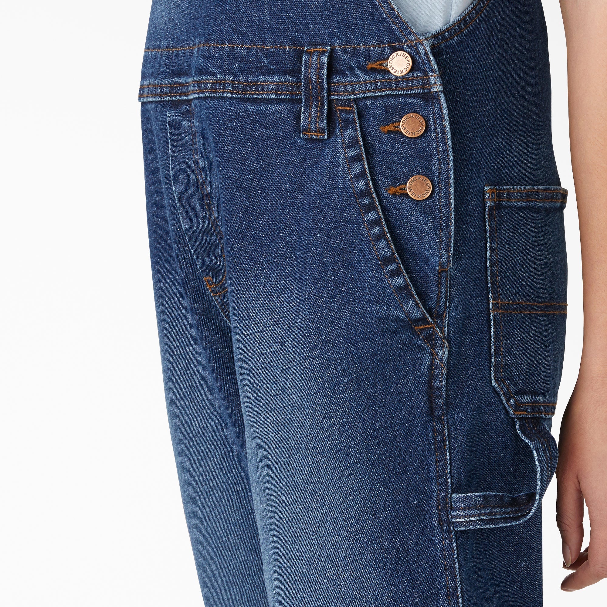 Women's Denim Boyfriend Fit Bib Overalls | Dickies