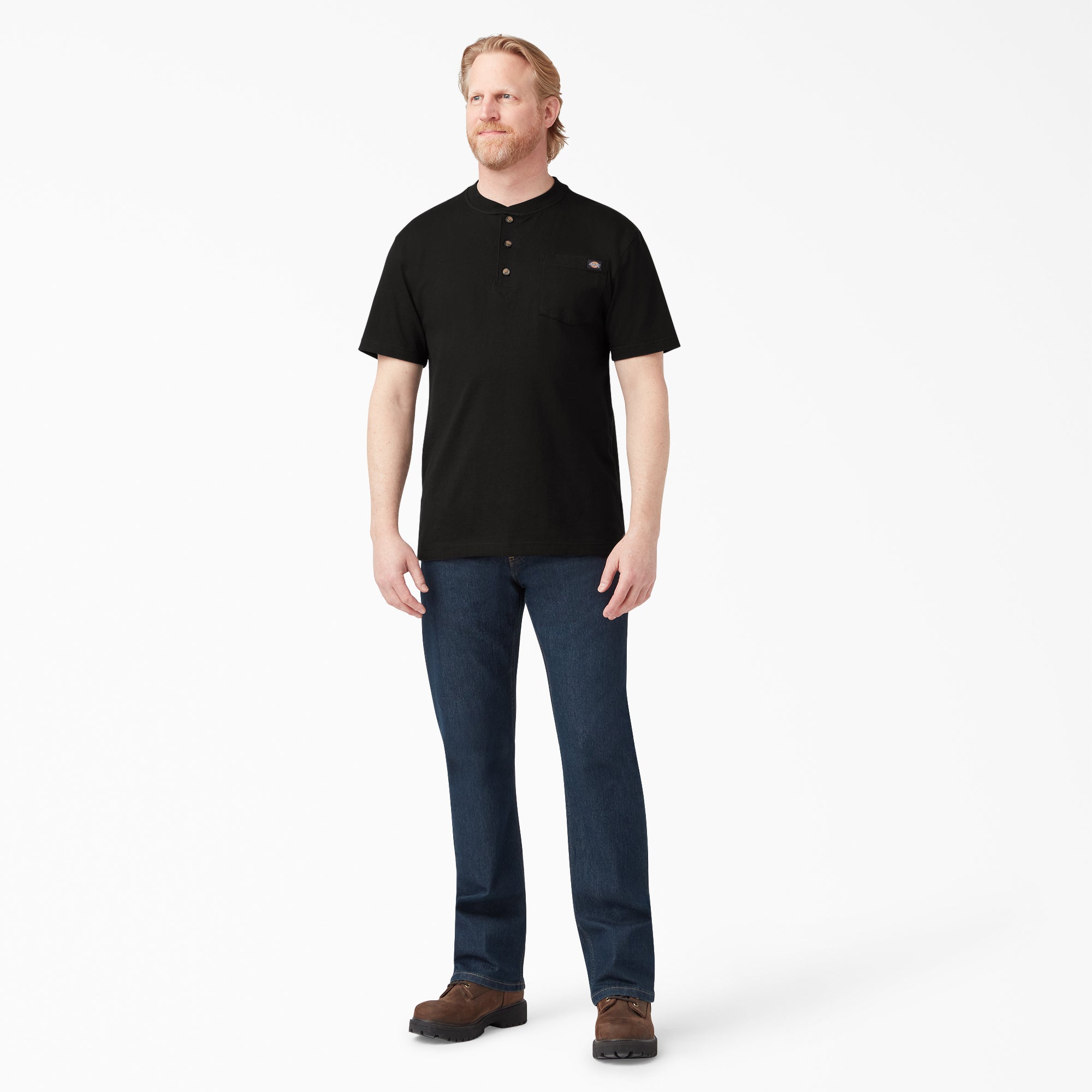 Heavyweight Short Sleeve Henley T-Shirt | Dickies