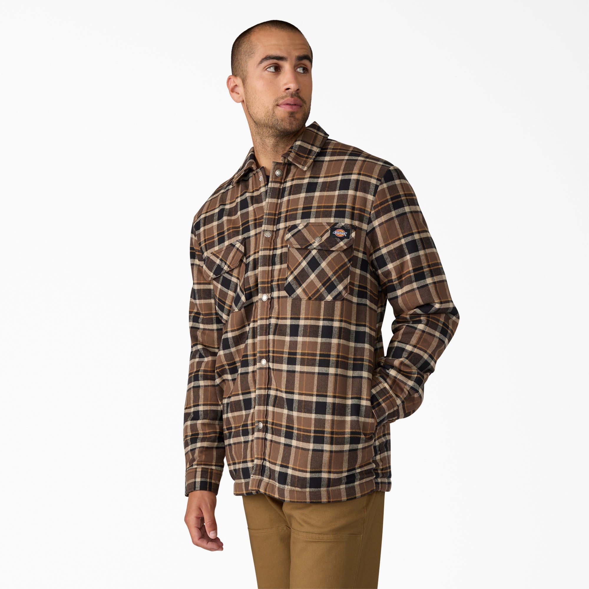 Water Repellent Fleece-Lined Flannel Shirt Jacket | Dickies