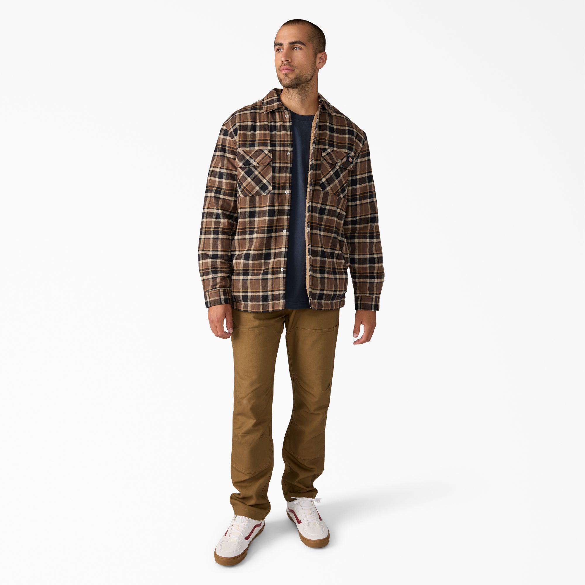 Water Repellent Fleece-Lined Flannel Shirt Jacket | Dickies