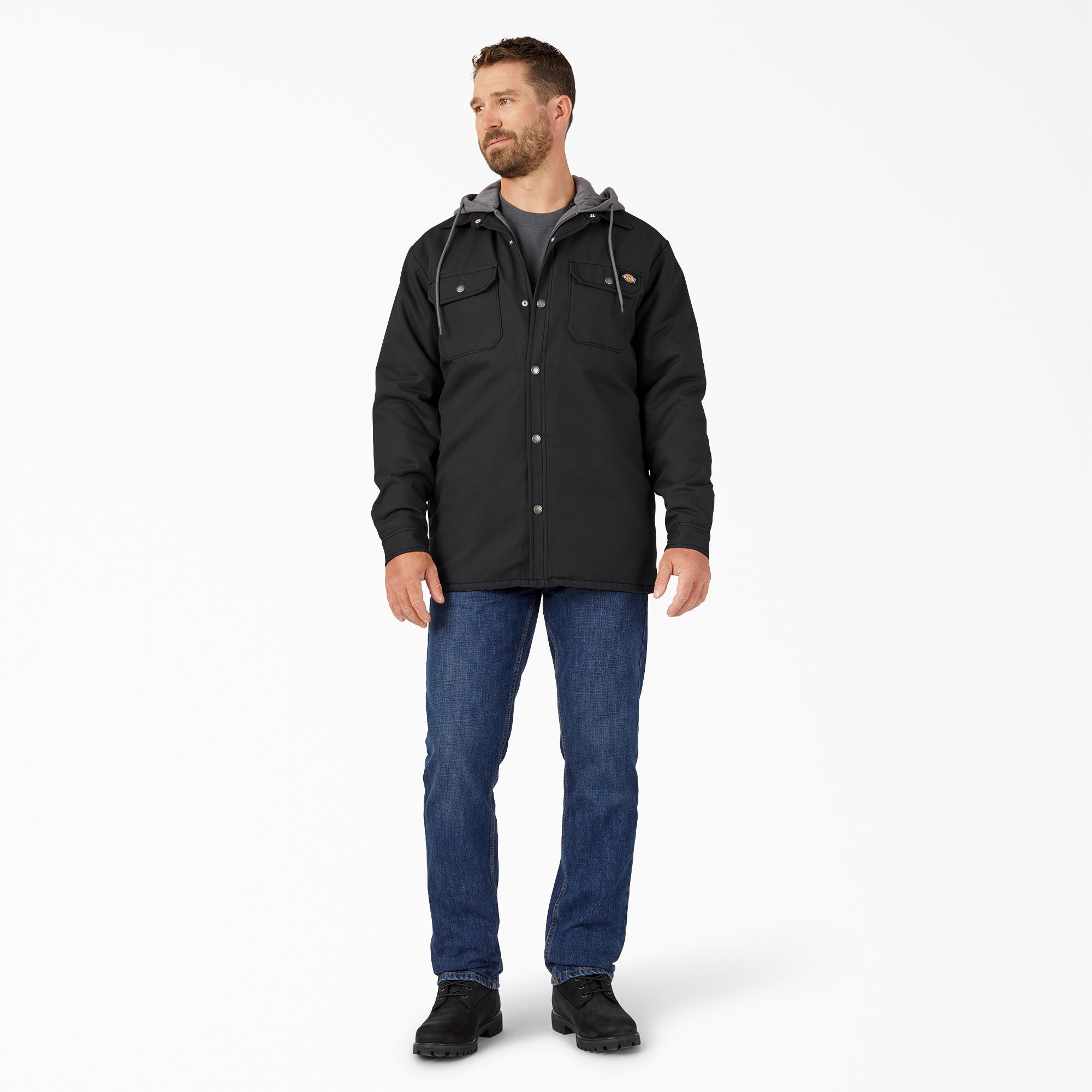 Water Repellent Duck Hooded Shirt Jacket | Dickies