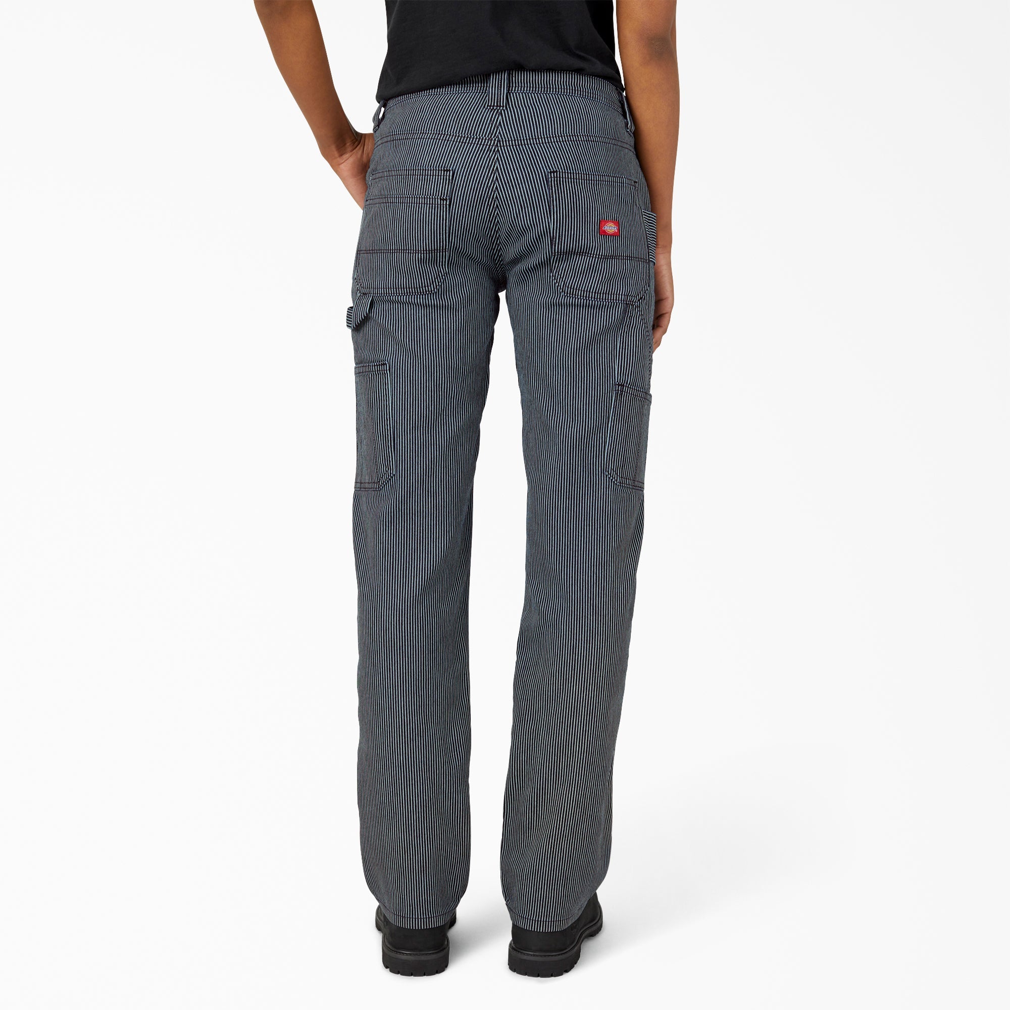 Women's FLEX Relaxed Fit Hickory Stripe Carpenter Pants | Dickies