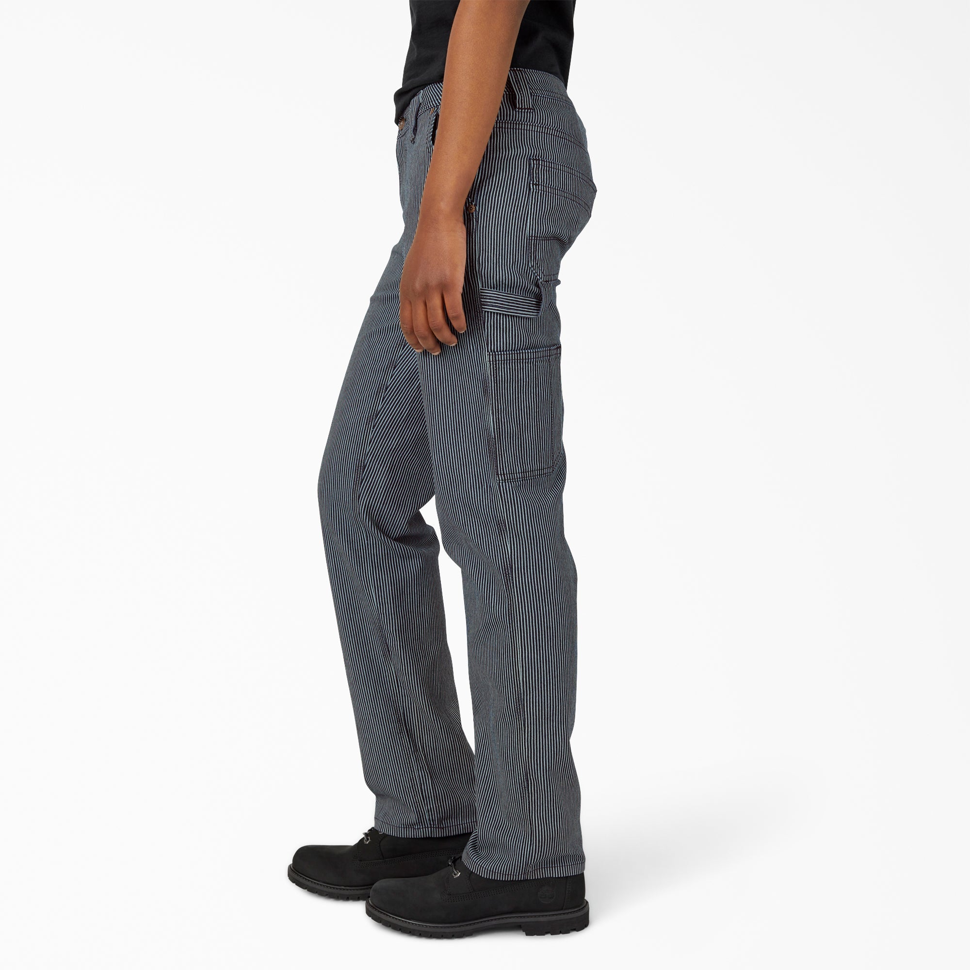 Women's FLEX Relaxed Fit Hickory Stripe Carpenter Pants | Dickies