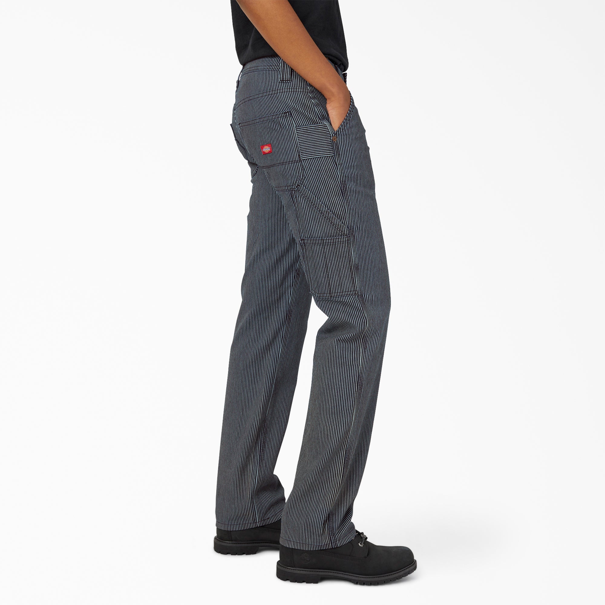 Women's FLEX Relaxed Fit Hickory Stripe Carpenter Pants | Dickies