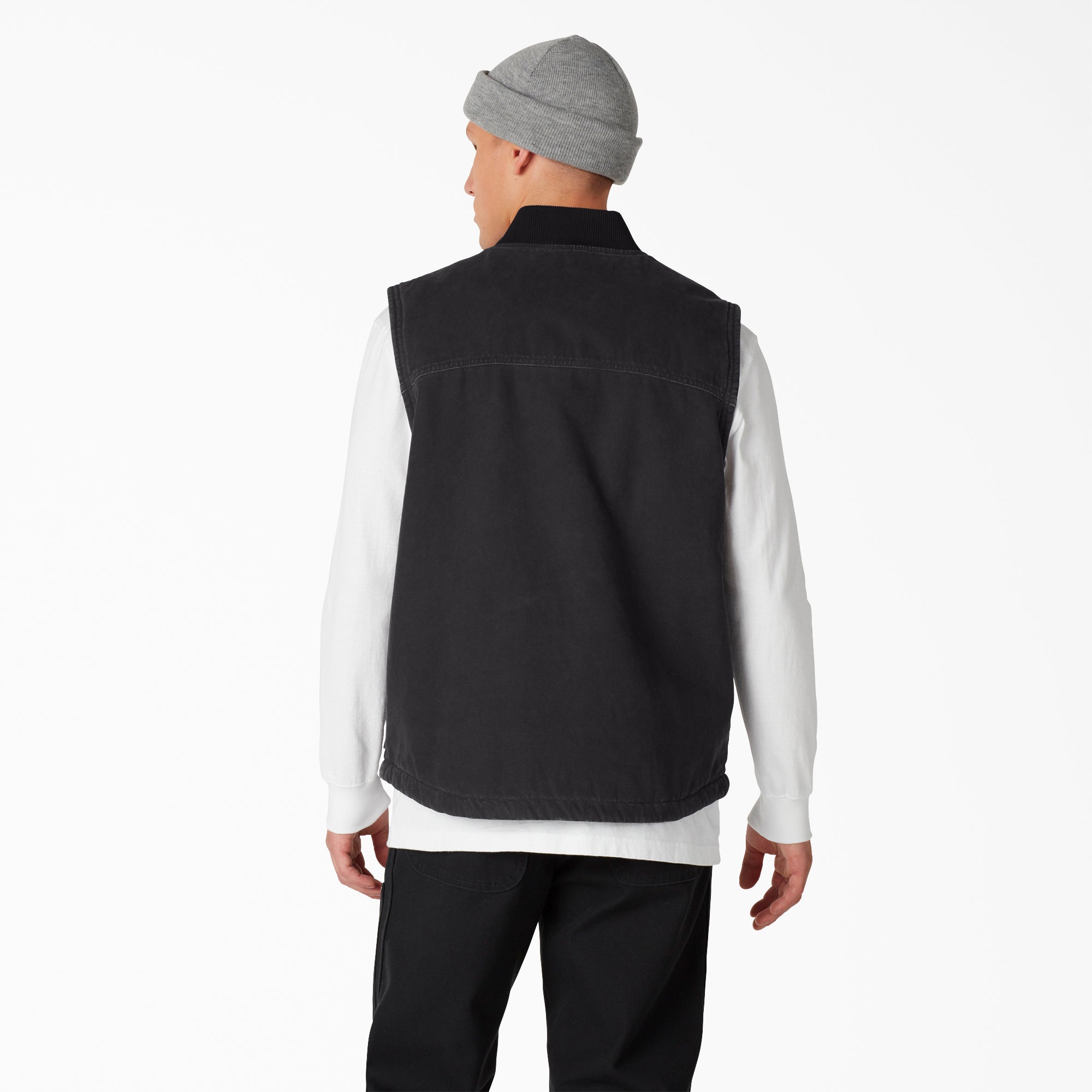 Stonewashed Duck High Pile Fleece Lined Vest | Dickies