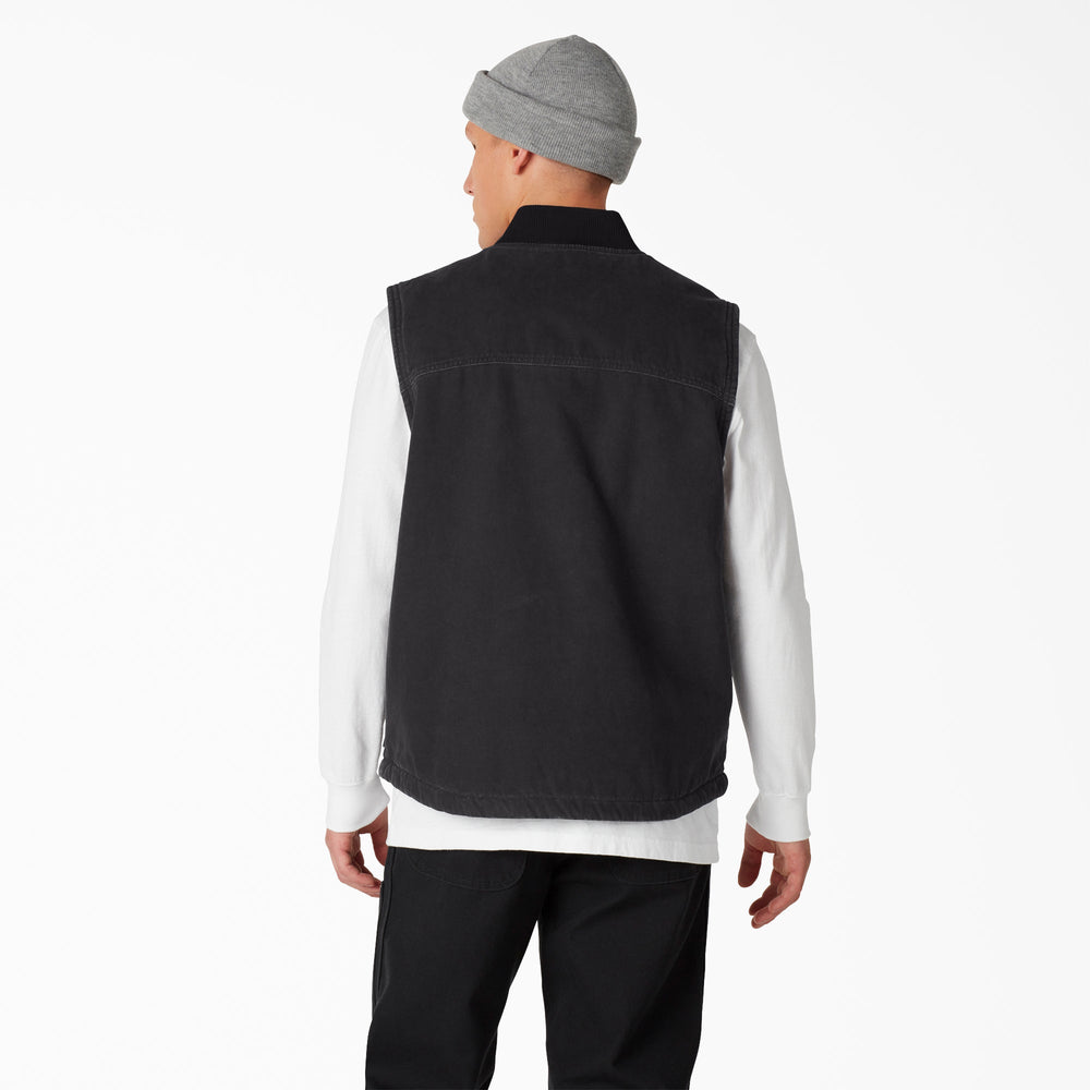 Stonewashed Duck High Pile Fleece Lined Vest | Dickies