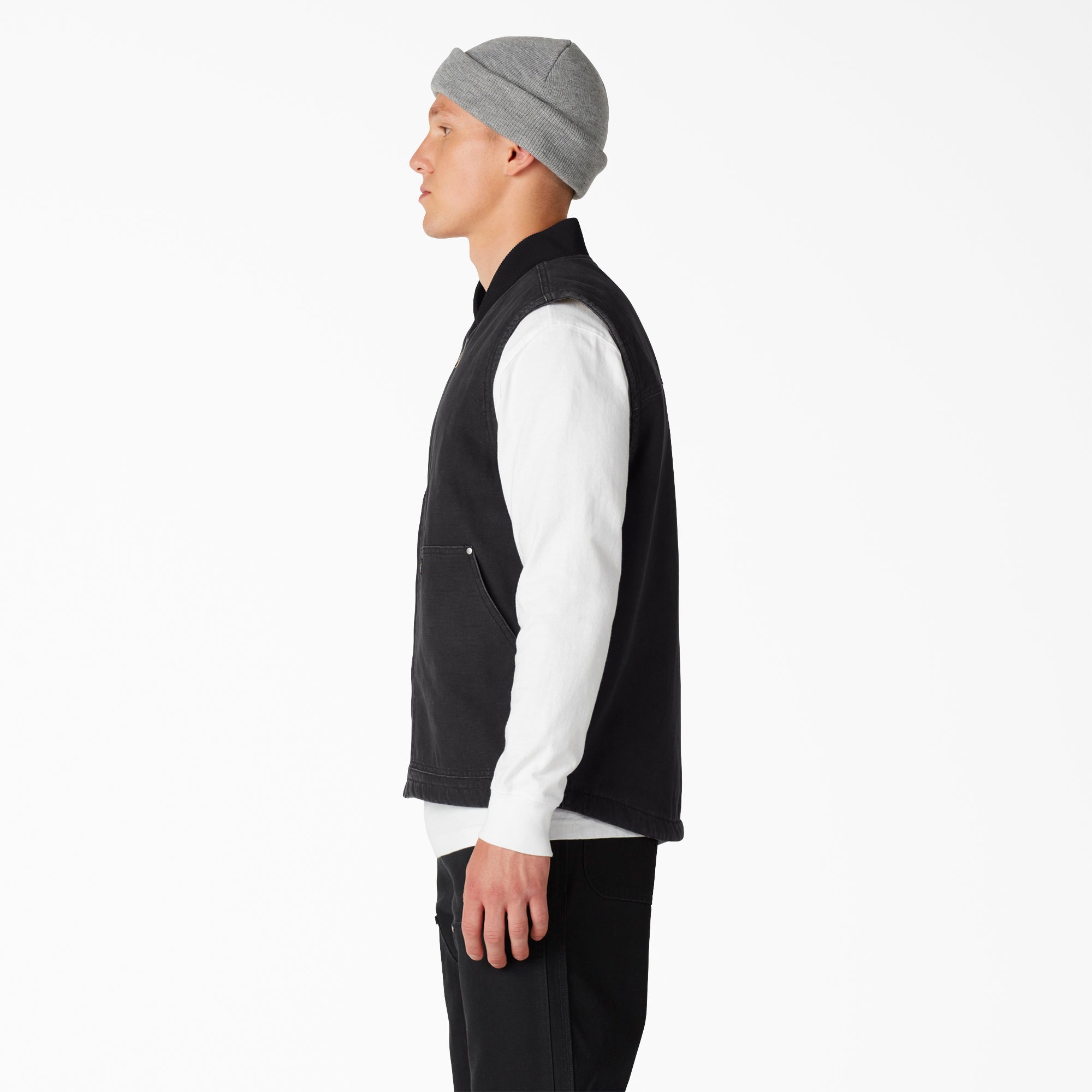 Stonewashed Duck High Pile Fleece Lined Vest | Dickies