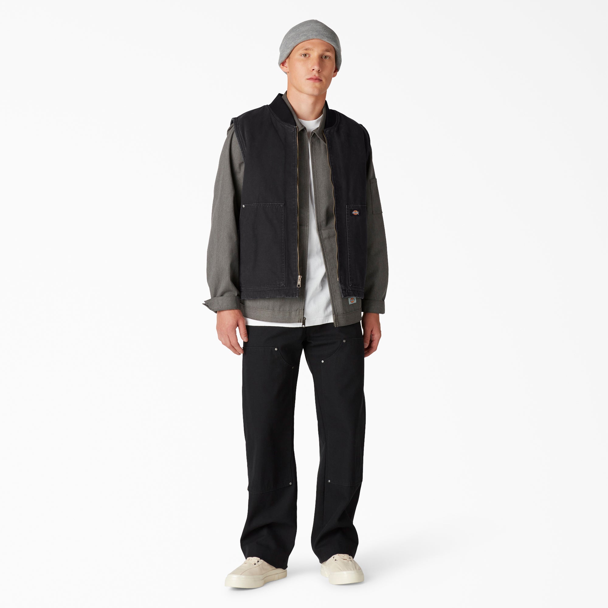 Stonewashed Duck High Pile Fleece Lined Vest | Dickies
