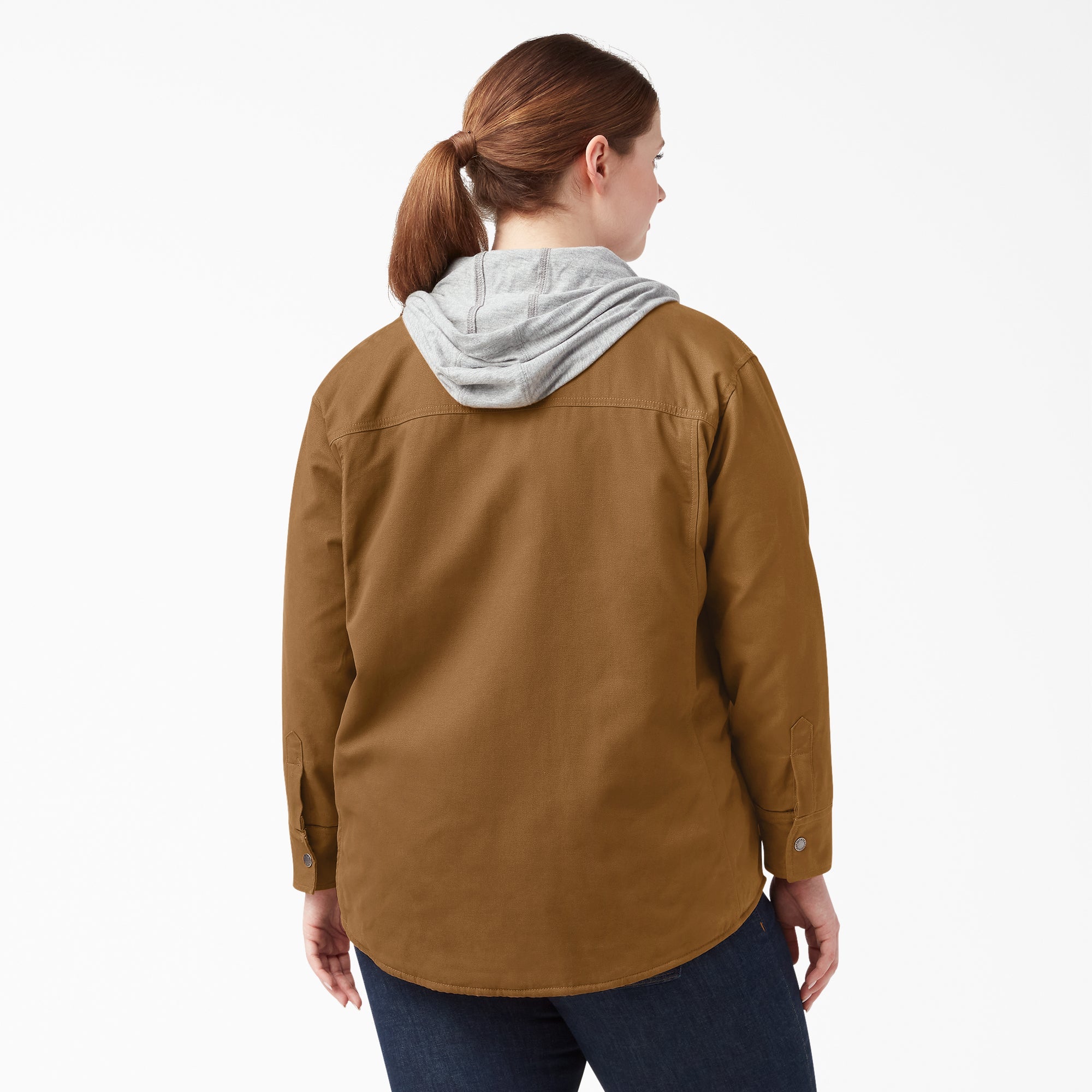 Women's Plus Duck Hooded Shirt Jacket | Dickies