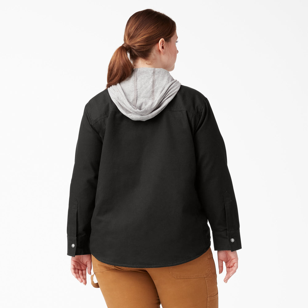 Women's Plus Duck Hooded Shirt Jacket | Dickies
