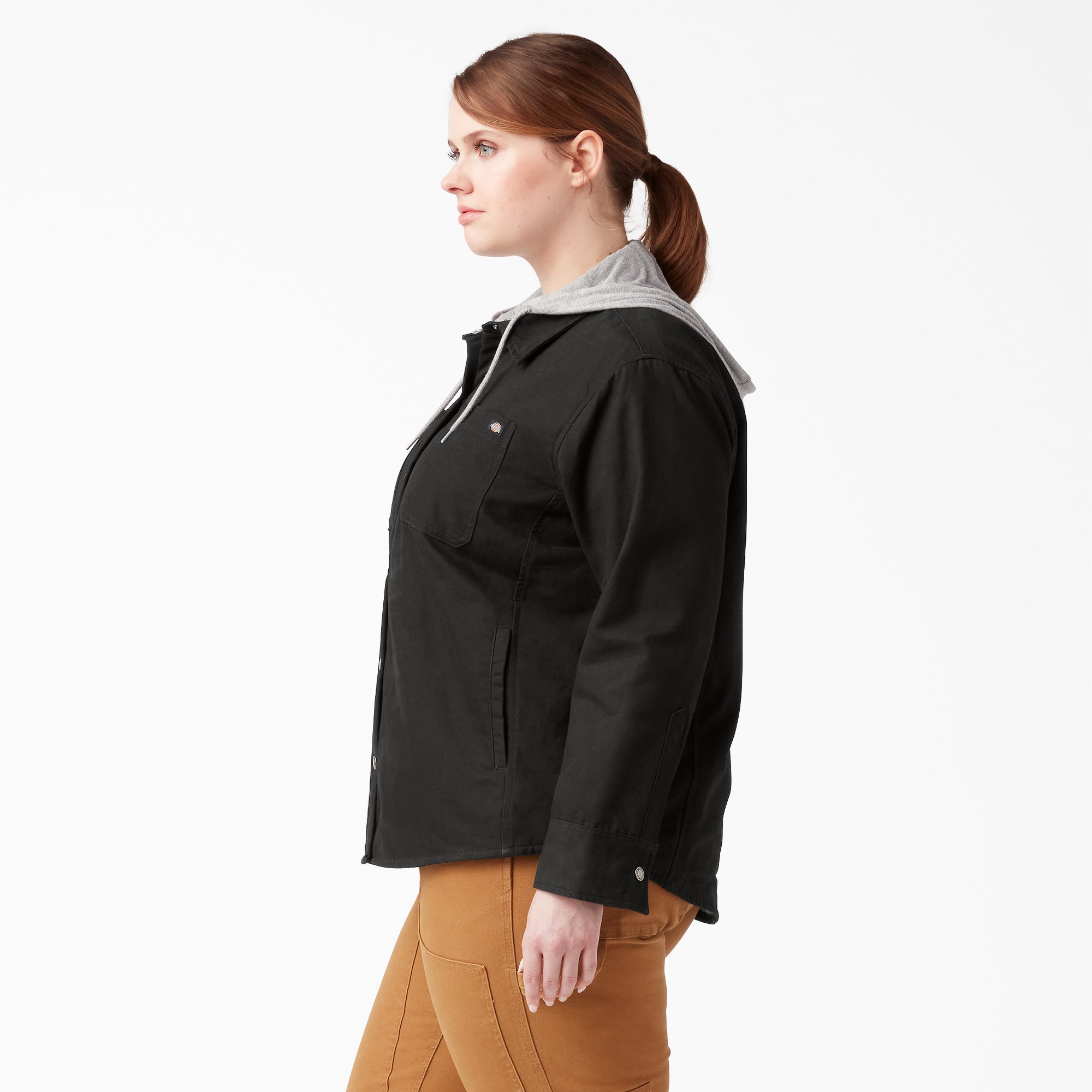 Women's Plus Duck Hooded Shirt Jacket | Dickies