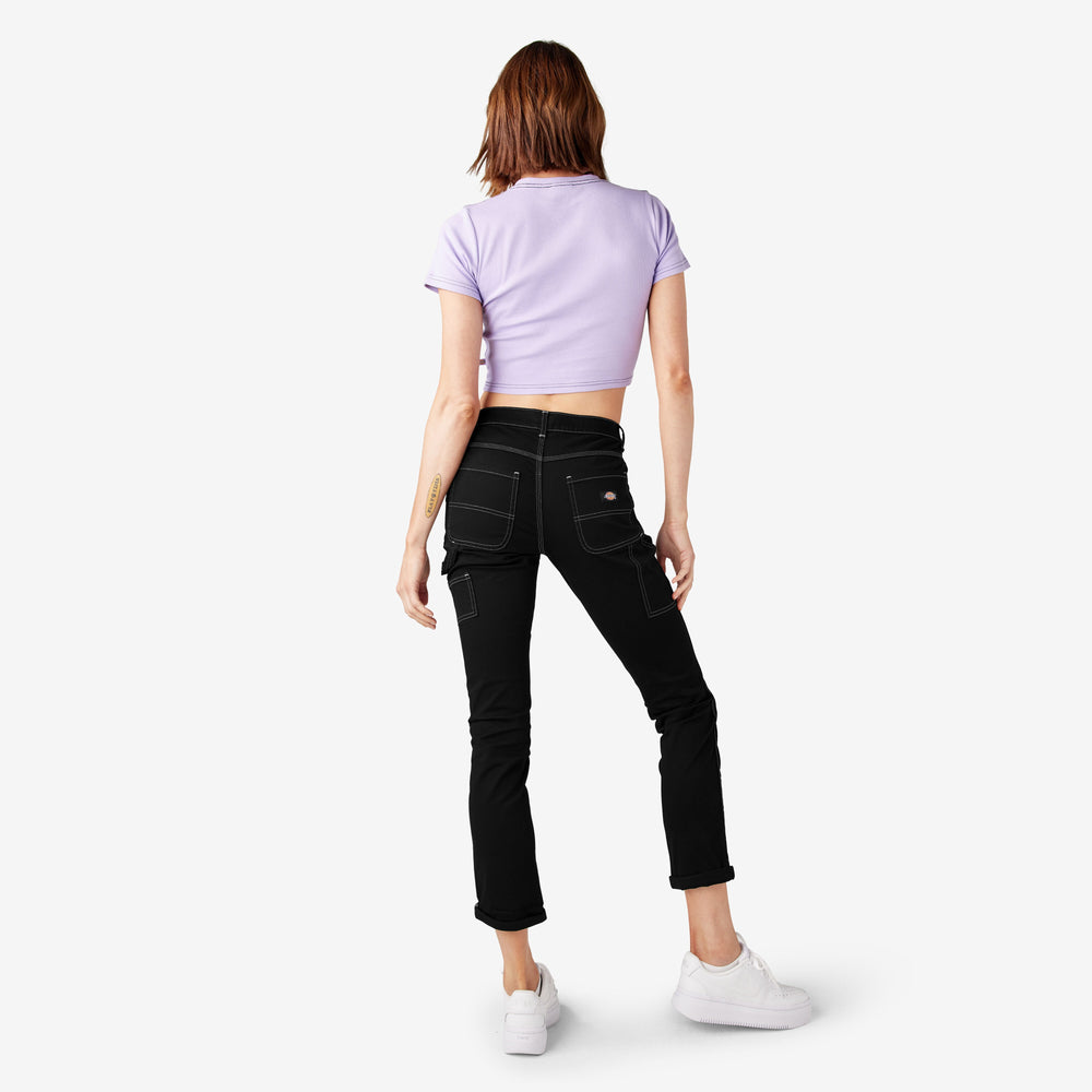 Women's Slim Straight Fit Roll Hem Carpenter Pants | Dickies