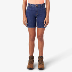 Women’s Relaxed Fit Denim Carpenter Shorts, 7" | Dickies