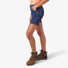 Women’s Relaxed Fit Denim Carpenter Shorts, 7" | Dickies