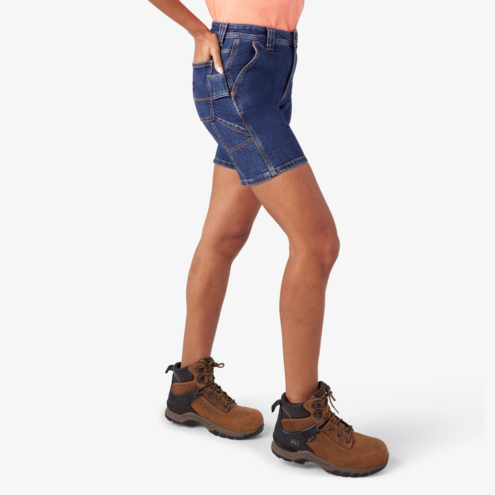 Women’s Relaxed Fit Denim Carpenter Shorts, 7" | Dickies