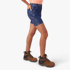Women’s Relaxed Fit Denim Carpenter Shorts, 7" | Dickies