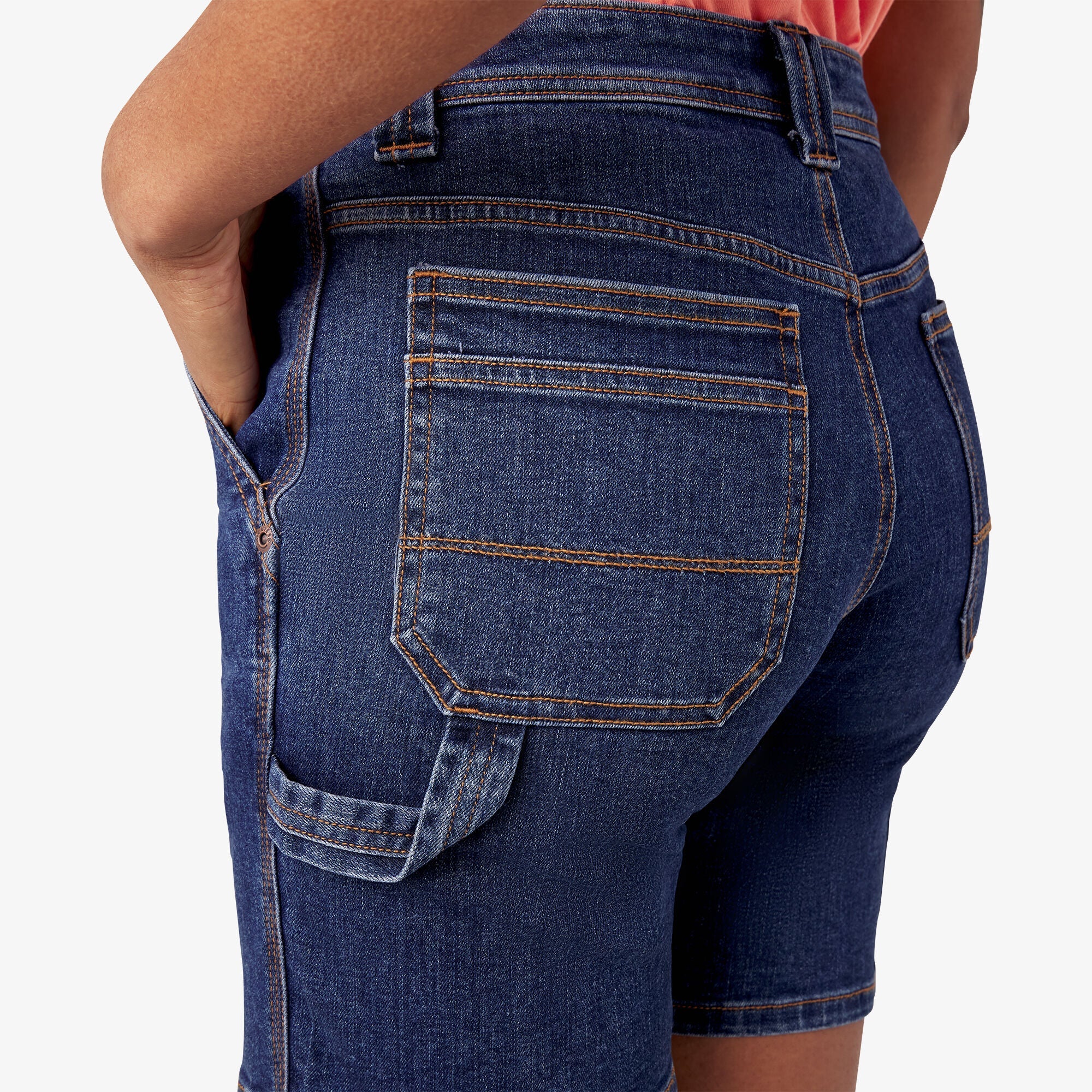 Women’s Relaxed Fit Denim Carpenter Shorts, 7" | Dickies