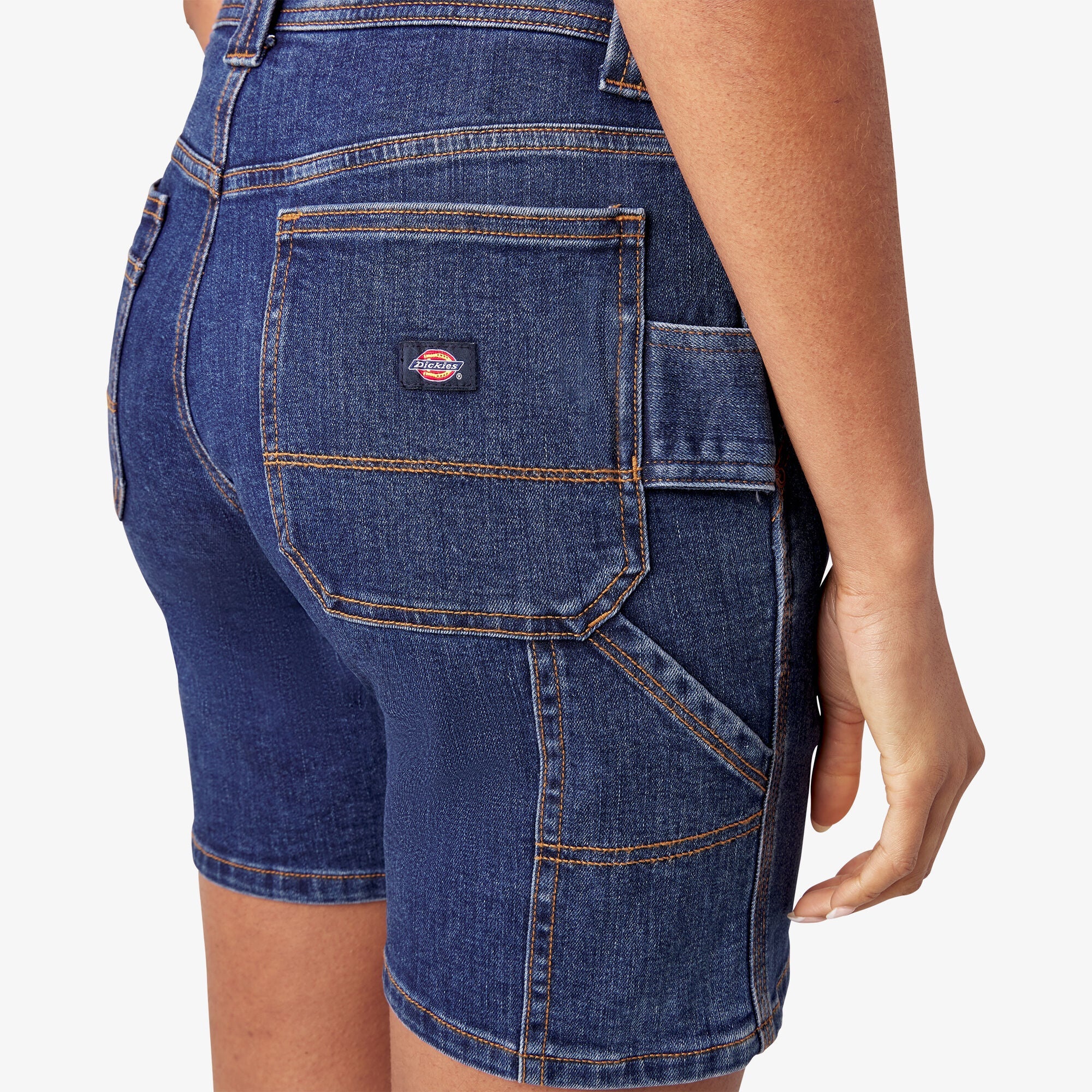 Women’s Relaxed Fit Denim Carpenter Shorts, 7" | Dickies