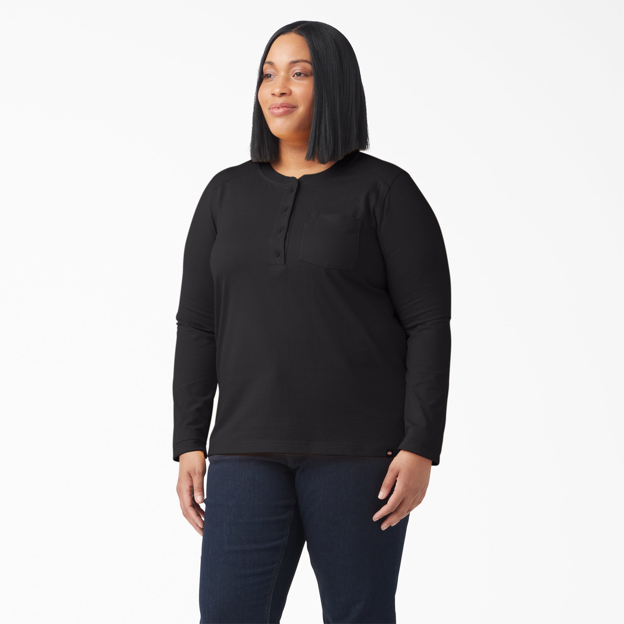 Women's Plus Heavyweight Henley | Dickies