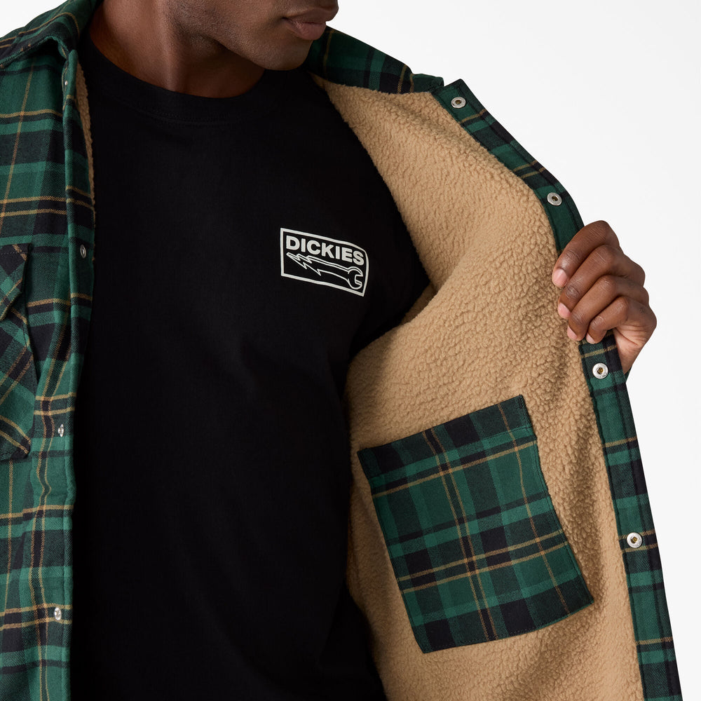 Water Repellent Fleece-Lined Flannel Shirt Jacket | Dickies